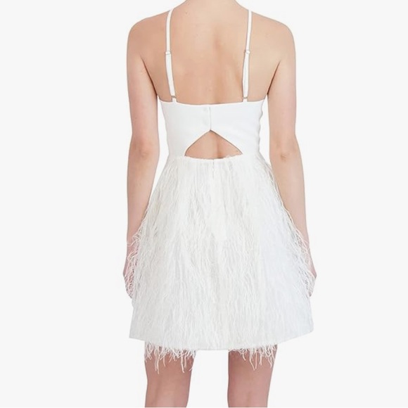 BCBG SHORT FEATHERED PARTY DRESS NWT - Picture 3 of 4